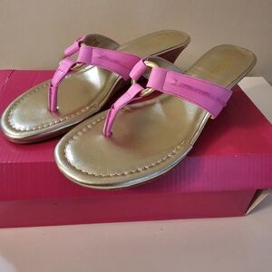 Lilly Pultizer size 8 Mckim wedge color Prosecco Pink BRAND NEW